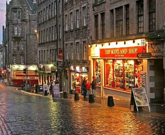 The Scotland Shop in the Royal Mile - oppoosite John Knox House