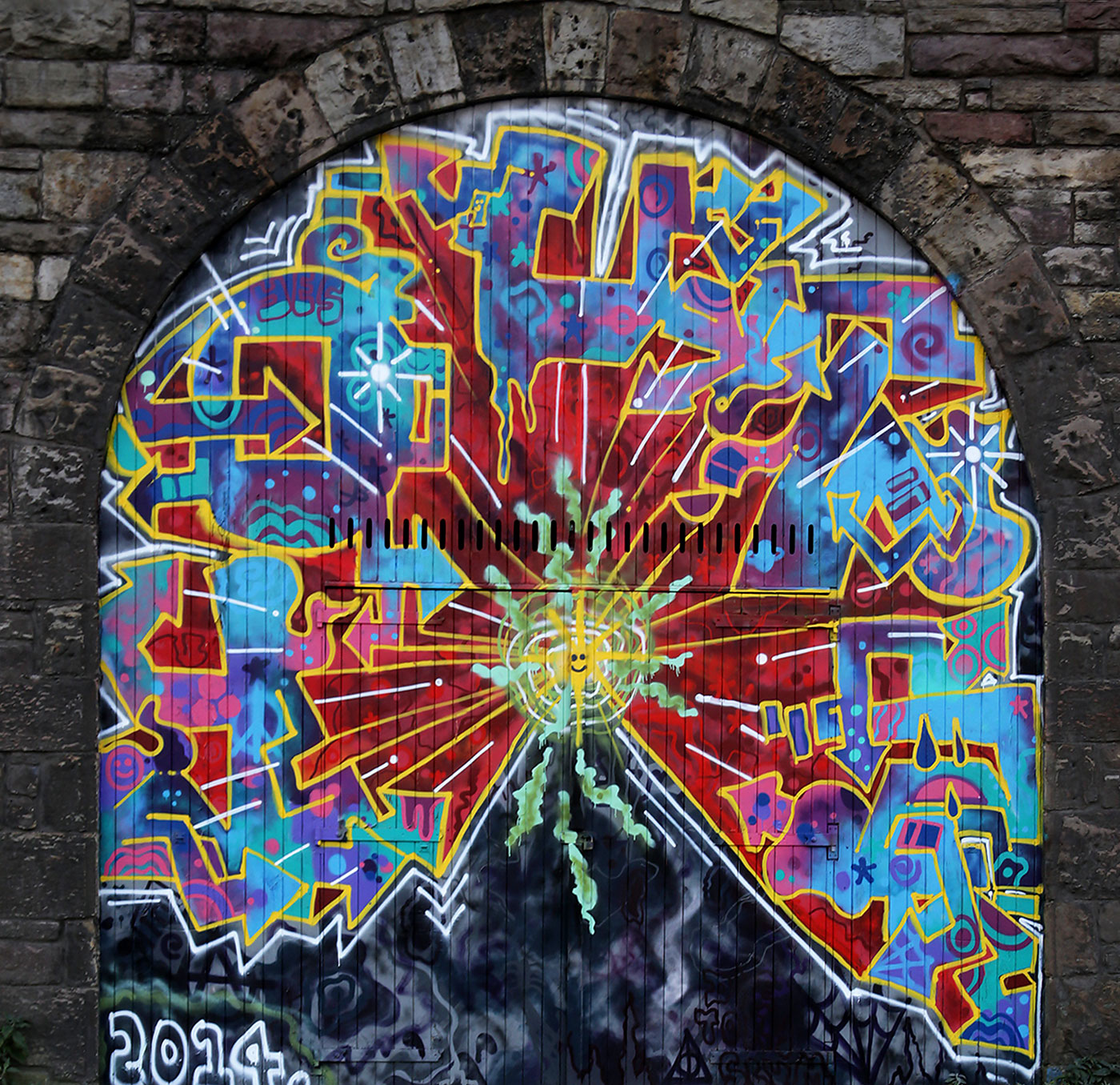 Street Art and Graffiti, Edinburgh, Market Street  -  from 2014