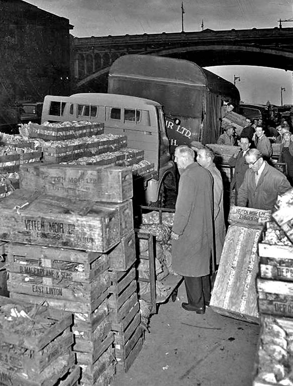 The Market at Market Street  -  Looking to the east towards North Bridge  -  1955