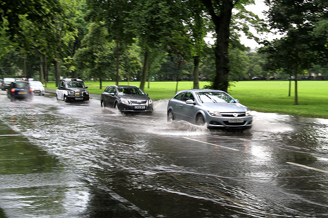 Flooding at Melville Drive on the south side of The Meadows  -  August 29, 2012
