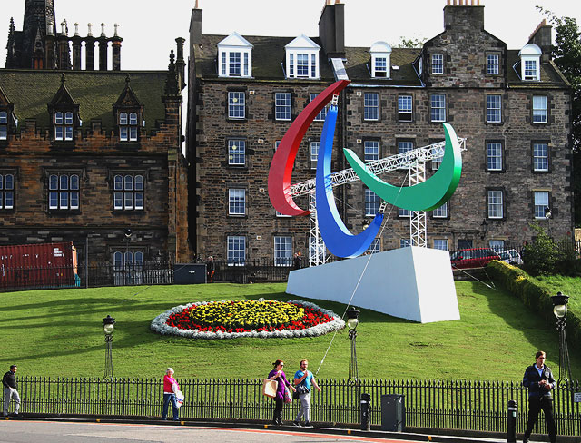 Symbol for the 2012 Paralympic Games  -  The Mound, Edinburgh