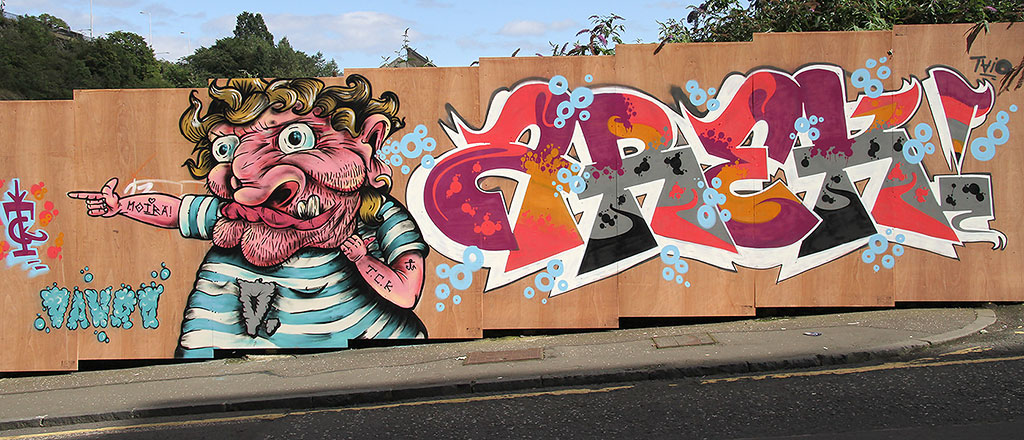 Street Art and Graffiti, New Street, Edinburgh  -  August 2012