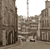 Looking to the north down The Pleasance towards St Mary's Street