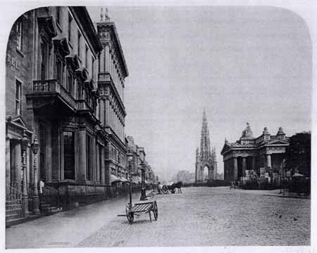 Princes Street  -  Looking East from Frederick Street  -  1858