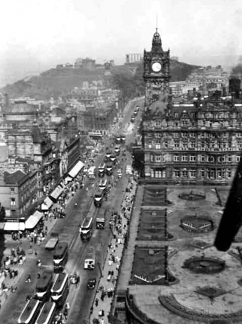 The Scott Monument from Princes Street Gardens  -  summer 1950