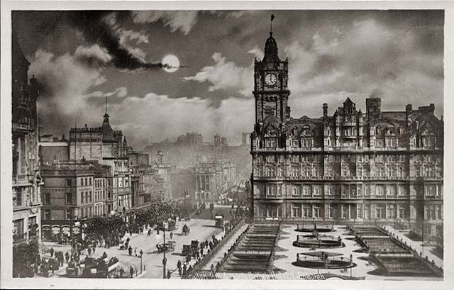 Princes Street, looking East - post card - Alex Anderson