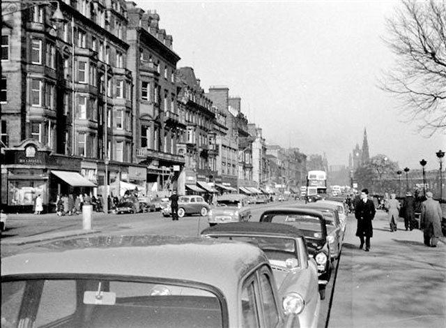 View to the east along Princes Street from close to the junction with Castle Street