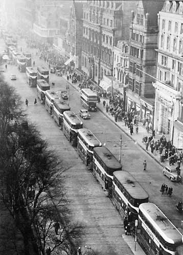 Princes Street - looking west from the Scott Monument in the early 1950s
