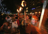 Torchlight Procession to Calton Hill  -  December 29, 2008  -  Passing along Princes Street
