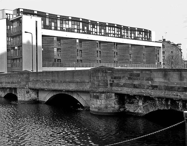 Looking NW across the bridge at Sandport Place towards Ronadson's Wharf  -  2011