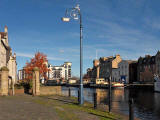 Lamp Post beside the Water of Leith at Sandport, Leith - October, 2010