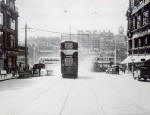 South St Andrew Street  -  Tram heading to the south towards Princes Street