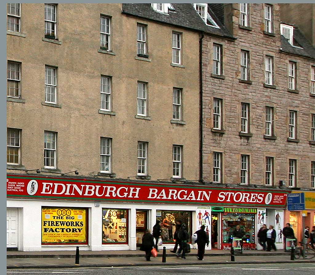 Shops on the east side of St Patrick Square, Edinburgh  -  2009