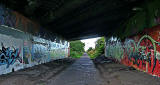 Graffiti on the  Bridge taking Blackhall Cycle Path under Telford Road  - July 2006