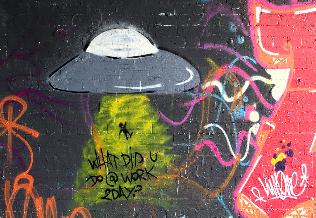 Graffiti on the  Bridge taking Blackhall Cycle Path under Telford Road  - March 2012
