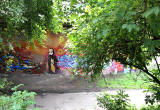 Graffiti on the  Bridge taking Telford Cycle Path under Telford Road  - June 2012