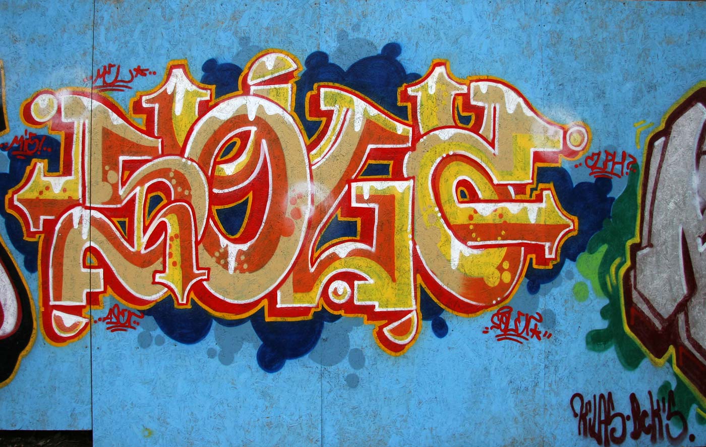 Graffiti on the path beside Potterow, leading down to West College Street  -  February 2007