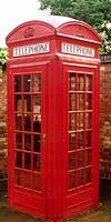 An example of a K2 telephone kiosk  -  photo from the Colne Valley Postal History Museum web site
