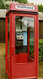 An example of a k8 telephone kiosk  -  photo from the Colne Valley Postal History Museum web site