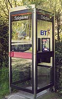 An example of a KX 200 telephone kiosk  -  photo from the Colne Valley Postal History Museum web site