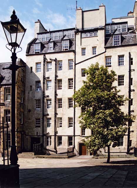 Wardrop's Court  -  to the north of the Lawnmarket, near the top of the Royal Mile