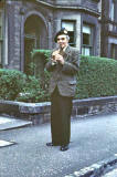 John Codona, one man band, in Warrender Park Road  -  early 1960s