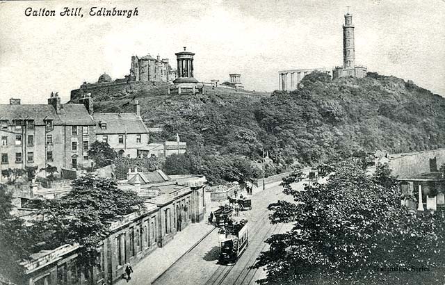 Valentine Postcard 1 -  Waterloo Place and Calton Hill