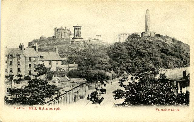 Valentine Postcard 2 -  Waterloo Place and Calton Hil