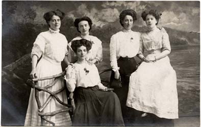 Post Card portrait of a group -  by Huber