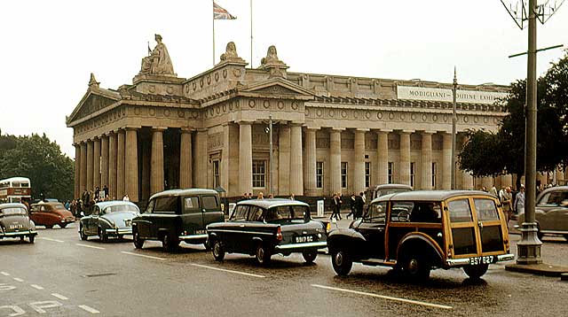 Looking to the east along Princes Street towards the National Galleries from in front of The Life Association Head Office (now demolished)  -  Autumn 1953